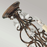 Люстра бронзового цвета с 4-мя лампами и подвесками из оптического стекла в классическом стиле Feiss варинант исполнения - 8 | Loft Concept в Грозном