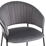 Стул в велюре серого цвета Horizon варинант исполнения - 6 | Loft Concept в Грозном