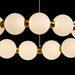 Люстра круглая с матовыми белыми шарами PEARLS Suspension варинант исполнения - 5 | Loft Concept в Грозном