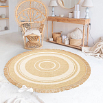 Ковер из комбинированного состава с узором The Cycle of Happiness варинант исполнения - 2 | Loft Concept в Грозном