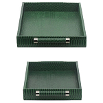 Комплект из двух прямоугольных подносов зеленого цвета Serpent варинант исполнения - 3 | Loft Concept в Грозном