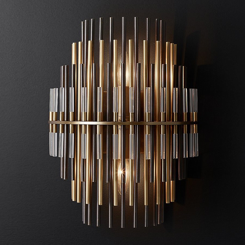 Бра Restoration Hardware Emile Sconce Прозрачный Латунь Античная полированная Темная бронза Бра Restoration Hardware Emile Sconce Прозрачный Латунь Античная полированная Темная бронза в Грозном | Loft Concept