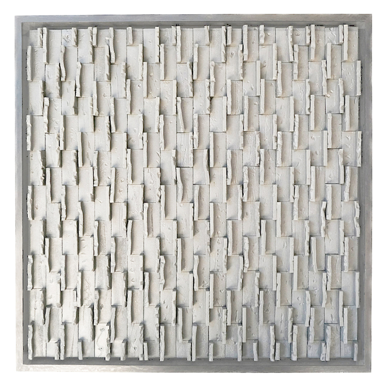 Объемное Панно в индустриальном стиле White City Белый бетон в Грозном | Loft Concept 