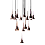 Люстра светодиодная с акриловыми конусообразными плафономи розовое золото Astra 60   варинант исполнения - 1 | Loft Concept в Грозном