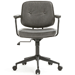 Офисное кресло в винтажном стиле на колёсах Glenn Dark Grey Chair варинант исполнения - 2 | Loft Concept в Грозном