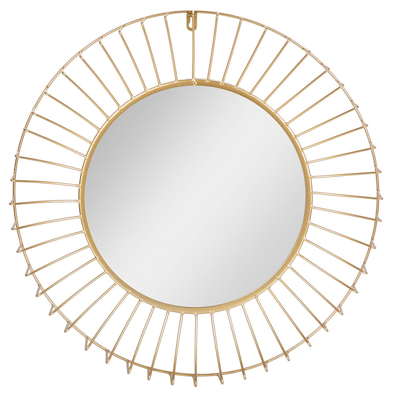 Зеркало круглое настенное в металлической оправе Modern Mirror Space Золотой в Грозном | Loft Concept 