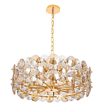 Люстра круглая золотого цвета с круглыми хрустальным элементами Solyria варинант исполнения - 3 | Loft Concept в Грозном