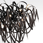 Люстра подвесная с объемной композицией из скрученных лент и металлических цепочек Atlantis Chain варинант исполнения - 5 | Loft Concept в Грозном