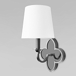 Бра с белым текстильным абажуром и фигурным основанием с зеркальной вставкой Vitorino варинант исполнения - 8 | Loft Concept в Грозном