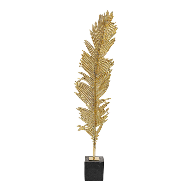 Декоративная статуя из металла Golden Feather Глянцевое золото Черный в Грозном | Loft Concept 