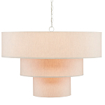 Люстра круглая трехъярусная с тканевыми абажурами Light Soft Glow варинант исполнения - 1 | Loft Concept в Грозном