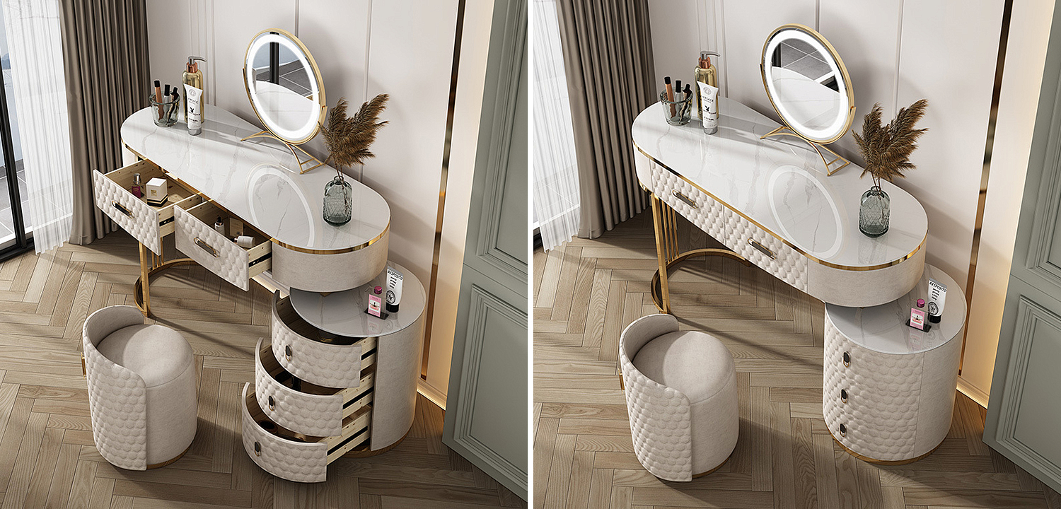 Трельяж Kathryn Bedroom Dressing Table White Трельяж Kathryn Bedroom Dressing Table White - Loft-Concept в Грозном