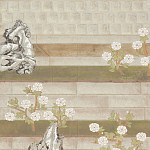 Обои ручная роспись The Art of Learning and Steps for the Flowers by Teo Yang Original colourway on Icefield India tea paper варинант исполнения - 1 | Loft Concept в Грозном