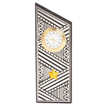 Часы подарочные настольные в виде погона Генерала из натурального камня Змеевик Silver Military Clock варинант исполнения - 7 | Loft Concept в Грозном