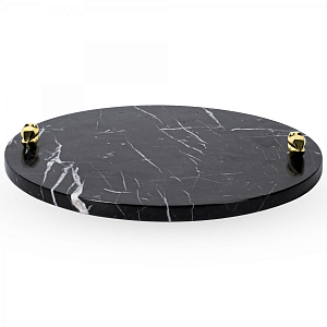 Поднос ACOLYTE ENTERTAINING PLATTER MARBLE & BRONZE