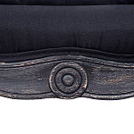 Кресло низкое в стиле прованс Черный Лен Louis French Armchair  варинант исполнения - 5 | Loft Concept в Грозном