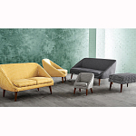 Кресло желтое с принтом Pauley Yellow Armchair варинант исполнения - 4 | Loft Concept в Грозном