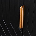 Комод черный округлой формы с рельефным фасадом Black Cut варинант исполнения - 3 | Loft Concept в Грозном