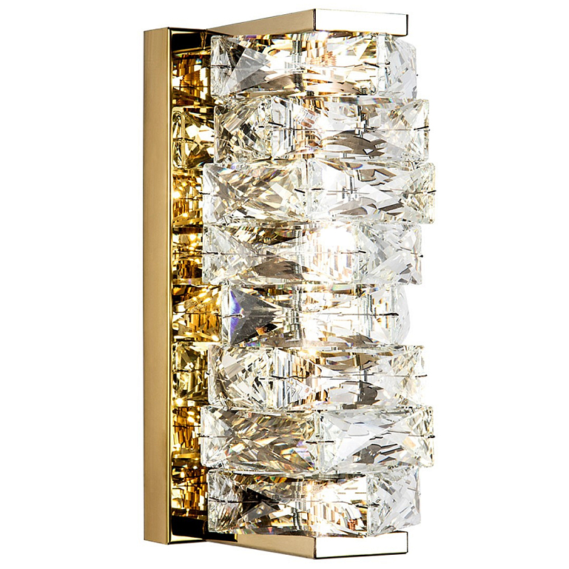 Бра с хрустальным декором Heavenly Crystal Wall Lamp Прозрачный Золотой Хром Бра с хрустальным декором Heavenly Crystal Wall Lamp Прозрачный Золотой Хром в Грозном | Loft Concept