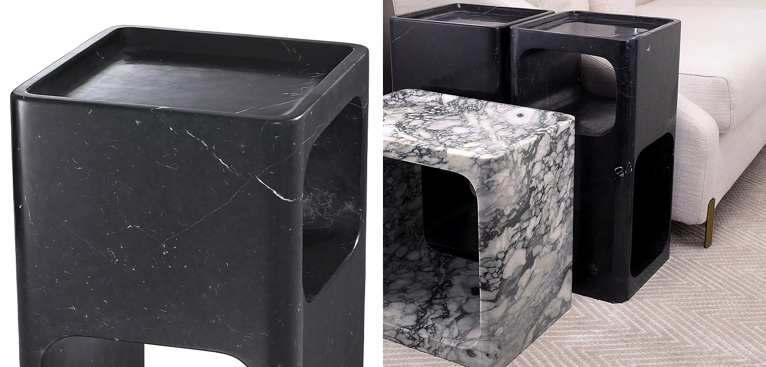 Приставной стол Eichholtz Side Table Adler Black Marble Приставной стол Eichholtz Side Table Adler Black Marble - Loft-Concept в Грозном
