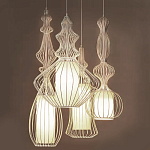 Подвесной светильник Wire Dream Pendant 1 Белый варинант исполнения - 2 | Loft Concept в Грозном