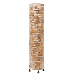 Торшер из перламутра на металлическом каркасе Indonesian Cylinder 2 варинант исполнения - 1 | Loft Concept в Грозном