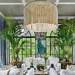 Люстра белая плетеная с кисточками Boho Tassel Chandelier варинант исполнения - 3 | Loft Concept в Грозном