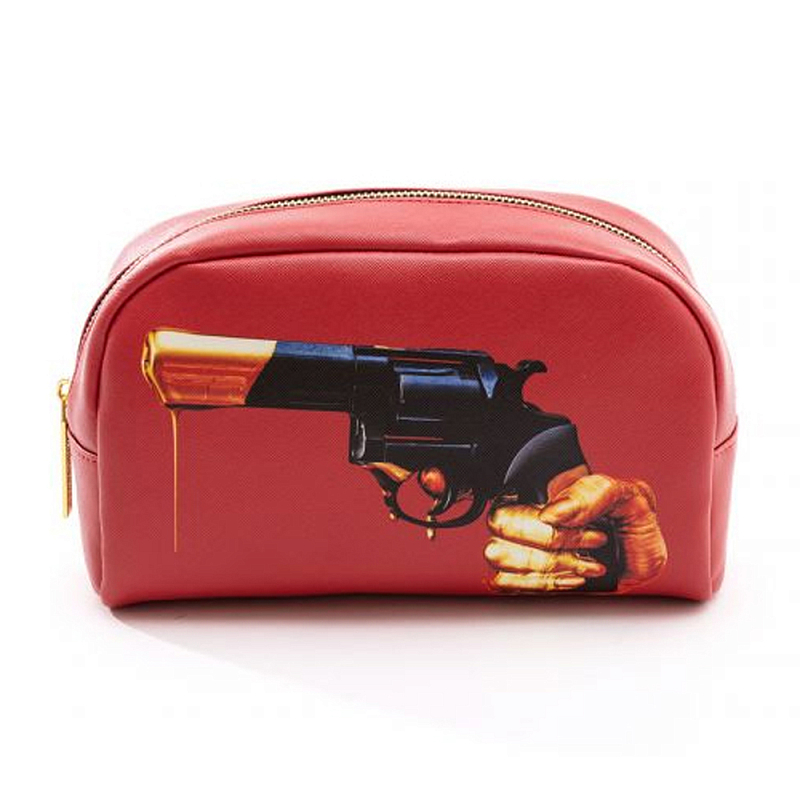 Косметичка Seletti Revolver 2 Черный Красный Бежевый Косметичка Seletti Revolver 2 Черный Красный Бежевый в Грозном | Loft Concept
