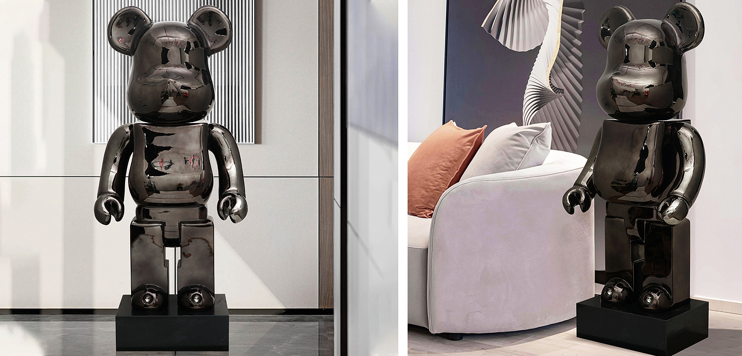 Статуэтка Bearbrick Black on stand Статуэтка Bearbrick Black on stand - Loft-Concept в Грозном