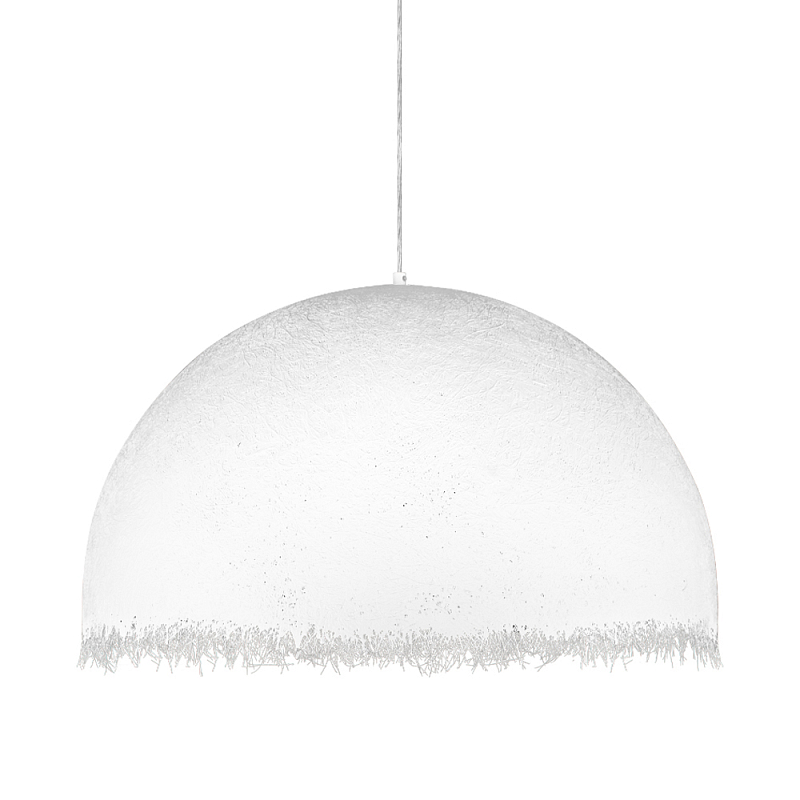 Подвесной светильник в форме купола белого цвета с ажурной бахромой Tactile Line Белый в Грозном | Loft Concept 