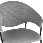 Серый стул с обивкой из искусственной замши Alexis варинант исполнения - 6 | Loft Concept в Грозном