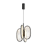 Люстра с гравировкой на акриловых плафонах Gravyura Black D 33 см варинант исполнения - 2 | Loft Concept в Грозном