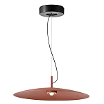 Подвесной светильник круглой формы с коричневым металлическим абажуром Halo Drift варинант исполнения - 1 | Loft Concept в Грозном