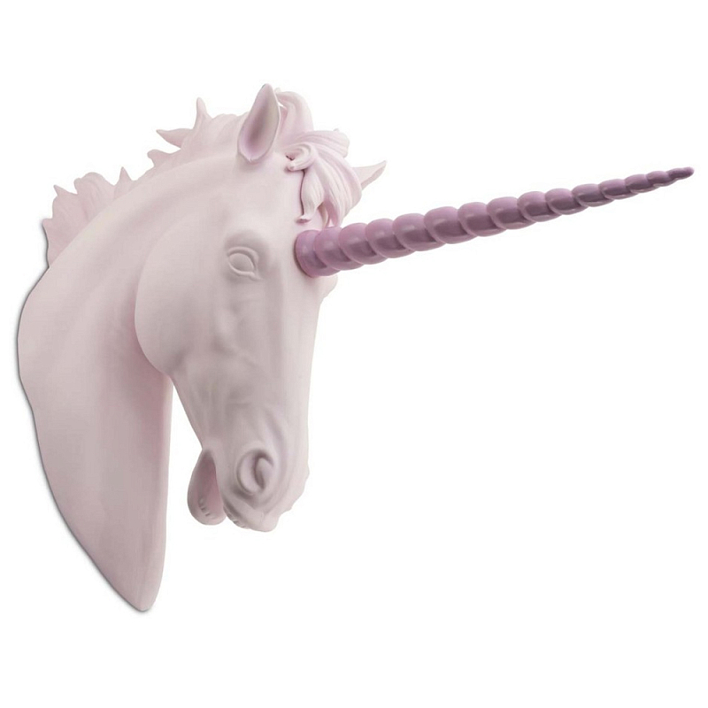 Аксессуар на стену Unicorn Head Hanging Bisc. Белый Розовый Аксессуар на стену Unicorn Head Hanging Bisc. Белый Розовый в Грозном | Loft Concept