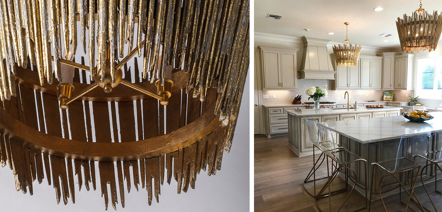 Люстра Ragna Golden Wooden Rods Chandelier Люстра Ragna Golden Wooden Rods Chandelier - Loft-Concept в Грозном
