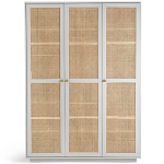 Шкаф с тремя дверцами из плетеного ротанга Tomio Wicker Furniture варинант исполнения - 1 | Loft Concept в Грозном