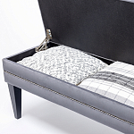 Мягкая банкетка с зоной для хранения Casket Grey варинант исполнения - 4 | Loft Concept в Грозном