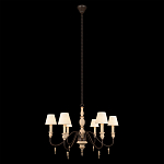 Люстра на металлическом основании с 6-ю белыми тканевыми абажурами Terrain варинант исполнения - 3 | Loft Concept в Грозном