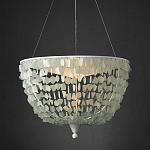 Люстра круглая с каскадом из декоративных элементов Sea Glass варинант исполнения - 4 | Loft Concept в Грозном