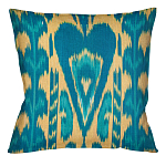 Подушка декоративная бирюзовое сердце Ikat Pattern варинант исполнения - 1 | Loft Concept в Грозном
