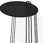 Стол журнальный круглый со столешницей из стекла Gold and Black Marble варинант исполнения - 3 | Loft Concept в Грозном