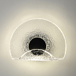 Бра из текстурированного прозрачного стекла с изогнутым краем Textured Glass  варинант исполнения - 3 | Loft Concept в Грозном