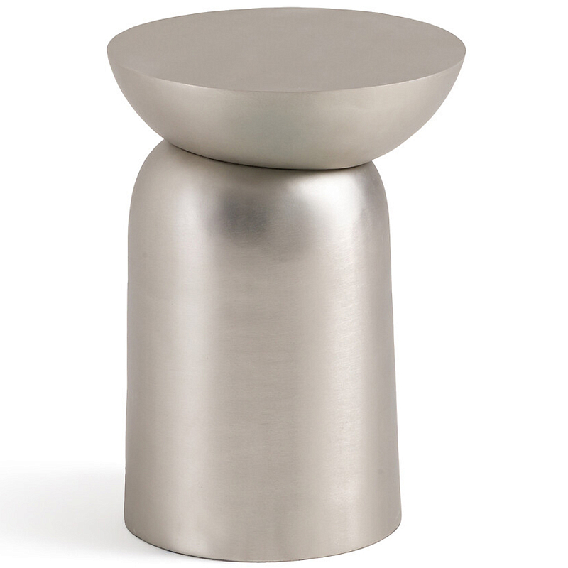 Приставной стол из алюминиевого сплава Meskill Side Table Серебряный Приставной стол из алюминиевого сплава Meskill Side Table Серебряный в Грозном | Loft Concept