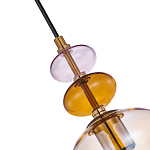 Подвесной светильник со стеклянным плафоном в форме бокала янтарного цвета Prestige варинант исполнения - 3 | Loft Concept в Грозном