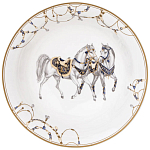 Сервиз обеденный из фарфора с изображением лошадей на 6 персон 23 предмета Porcelain Horse Set варинант исполнения - 6 | Loft Concept в Грозном