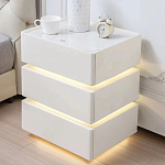 Умная прикроватная тумба с беспроводной зарядкой и подсветкой Smart Bedside Table варинант исполнения - 4 | Loft Concept в Грозном