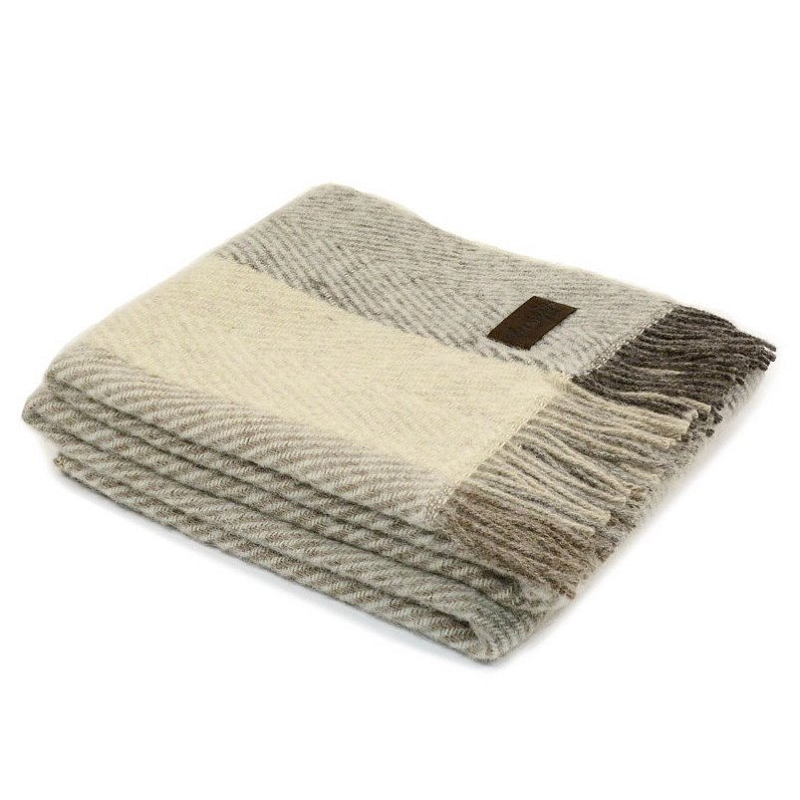 Плед VADSO SPINA 1001 Marzotto Бежево-серый в Грозном | Loft Concept 