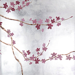 Обои ручная роспись Cherry Tree Special Colourway on Sterling Silver gilded paper варинант исполнения - 1 | Loft Concept в Грозном