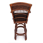 Барный стул из ротанга Eloise коричневый варинант исполнения - 4 | Loft Concept в Грозном