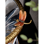 Чаша из прозрачного стекла с бронзовым рельефным ободком Eden Garden варинант исполнения - 6 | Loft Concept в Грозном